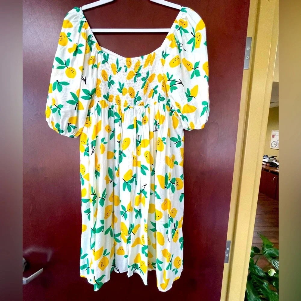Davi & Dani Lemon Dress Size Medium - Picture 3 of 6